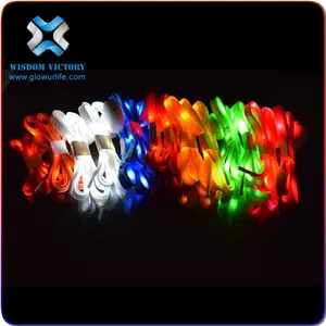 Cordones de zapatos de nailon intermitente, cordones de zapatos LED iluminados, suministros para fiestas y eventos, cordones de zapatos de nailon mágicos LED intermitentes