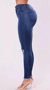 OEM Custom Ladies' <strong>Short</strong> <strong>Women's</strong> Essentials Ripped Mid Rise Destroyed Skinny Pants Denim Fabric <strong>Jeans</strong> <strong>Womens</strong> <strong>Jeans</strong> Skinny Ripped - Product Image 3