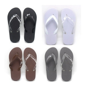 Barato al por mayor promoción china pe transparente flip flop zapatilla básica llano blanco a granel de pvc flip flops - Product Image 2