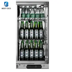 Mini portátil compresor de refrigerador pequeño Bar de la puerta de cristal Mini nevera