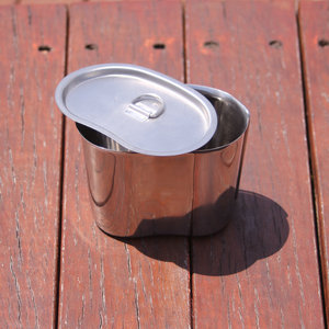 700ML Stainless Steel <strong>Camping</strong> <strong>Cups</strong> with Portable Handles and Lid for Backpacking Coffee Pot <strong>Cup</strong> - Product Image 4