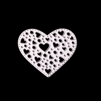 AAGU Pronto per la Spedizione, Stencil in Metallo a Forma di Cuore per Cartoleria, Fustelle in Acciaio per Scrapbooking