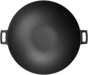 Utensilios de Cocina Tradicionales Asiáticos de Hierro Fundido con Doble Asa, <span class=keywords><strong>Wok</strong></span> Grande - Product Image 1