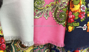 Bufandas de turbante slavonic de 140x140cm, bufandas maxi cuadradas con estampado de flores de viscosa, chal ruso, superventas - Product Image 3