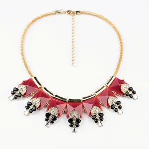 NK568 Fashion Chunky Necklace Jewelry Vintage Resin Statement Choker Necklaces Europe and America Jewelry Wholesale