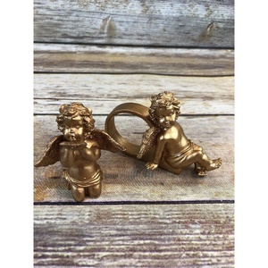 Anneaux <span class=keywords><strong>de</strong></span> <span class=keywords><strong>serviette</strong></span> en métal vintage en laiton plaqué or antique, faits à la main, décoratifs, <span class=keywords><strong>de</strong></span> Noël, en gros, pas cher - Product Image 1