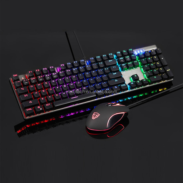 Customizable Switch Gaming Keyboard Mouse Combos Wired Gaming Keyboard and Mouse Set with Blue Switch