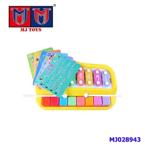 Tres grandes mezcla de color de la batería operado musicales juguetes xylphone para niños - Product Image 1