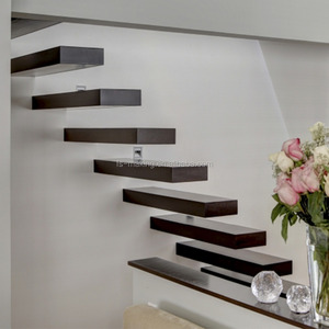 Escaleras Flotantes Modernas <span class=keywords><strong>de</strong></span> <span class=keywords><strong>Madera</strong></span> / Escalera <span class=keywords><strong>de</strong></span> <span class=keywords><strong>Madera</strong></span> / Escalera Moderna con <span class=keywords><strong>Barandillas</strong></span> <span class=keywords><strong>de</strong></span> Vidrio, Escalones <span class=keywords><strong>de</strong></span> <span class=keywords><strong>Madera</strong></span>, Escalera Económica y Bonita - Product Image 3
