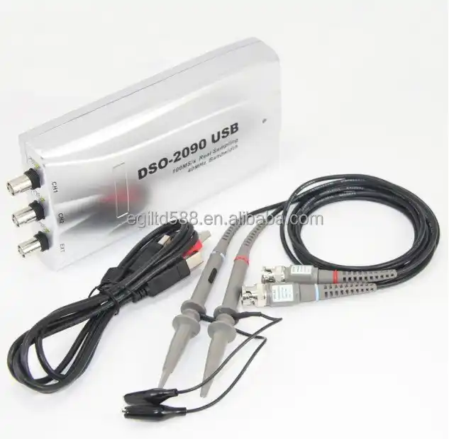 100MS/s Sample Rate 2 Channels USB PC Oscilloscope Hantek DSO-2090