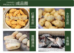 Customizable Factory Fish Peeling Cleaning Washing Machine with PLC for Root <strong>Vegetables</strong> <strong>Like</strong> <strong>Potato</strong> Carrot Taro Ginger Yam - Product Image 2