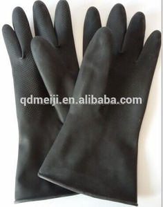 Rubber Gum long unlined gloves household natural latex in rubberwood to clean and kitchen - Product Image 2