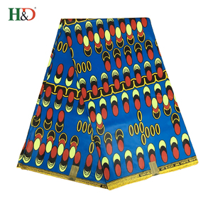 H & D africano caliente flor real algodón auténtico bloque de cera imprime tela con <span class=keywords><strong>la</strong></span> mejor calidad - Product Image 5