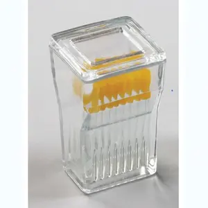 Хорошая цена 9 шт. стеклянный слайд микроскоп слайд окрашивание банка со стеклянными крышками