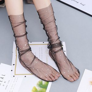 <span class=keywords><strong>Calze</strong></span> in Tulle donna sottili trasparenti da donna con motivo a stella Glitter Sexy alla moda - Product Image 5