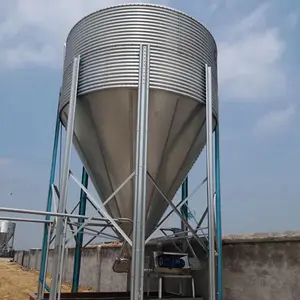 Silo galvanisé automatique pour le betail, système d'alimentation pour la ferme
