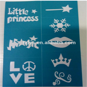 Kit Stencil Seni Gambar Tato dengan Glitter Wajah dan Lem Tubuh, untuk Anak-anak, Remaja, dan Dewasa, Kit Tato Temporer - Product Image 4