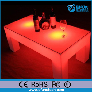 Batería recargable de la batería cambio del color del led discoteca mesa de café, plástico acrílico llevó mesas de bar - Product Image 4