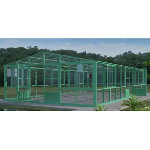 Casa prefabricada con estructura de acero galvanizado personalizada, gran tamaño, con acero de vidrio/casa prefabricada de china a la venta HS-GREENHOUSE18