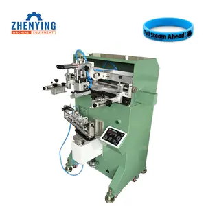 Price Of Swim Cap Tempered Glass Cups Silk Rotary Semi Auto Screen Printing Machine