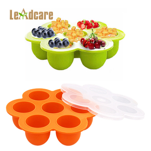 Pétalo en forma de Eco-friendly colorido silicona cake molde herramientas bebé asistencia caja de comida con tapa - Product Image 4