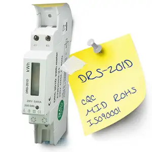 Fengyilong DRS-201D 5(45)A 230V LCD Meter Fase Tunggal KWH Meter Watt Listrik Din-Rail Pengukur Daya