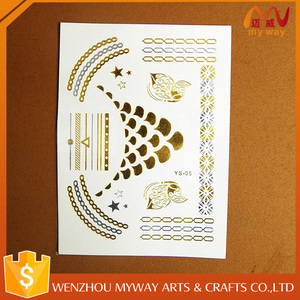 Meterial grandes ecológico decorativo sello <span class=keywords><strong>de</strong></span> oro <span class=keywords><strong>de</strong></span> diseño <span class=keywords><strong>de</strong></span> encargo del tatuaje - Product Image 3