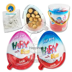 Halal feliz surpresa ovo chocolate biscoito ovo com brinquedo dentro para criança