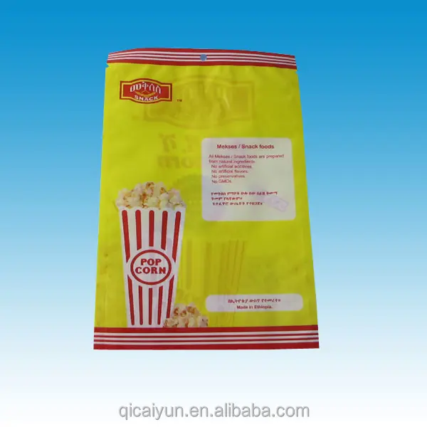 Heißverschweißte Popcornbeutel aus laminiertem Kunststoff