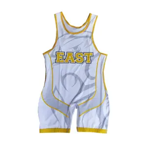 Giá rẻ thăng hoa men thấp cắt tùy chỉnh pro youth wrestling singlet tạ suit cần bán