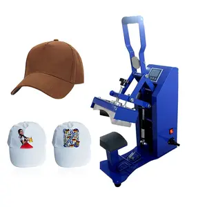 Automatically open Magnetic semi-automatic thermal transfer ironing machine personality DIY hat baking cap heat press machine