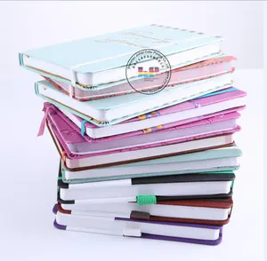 China fornecedor personalizado a fábrica preço a4 a5 a6 PU couro notebook capa dura planejador jornal impressão