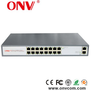 Red Poe 16 puerto con <span class=keywords><strong>2</strong></span> Ethernet uplink para cámara CCTV - Product Image 1