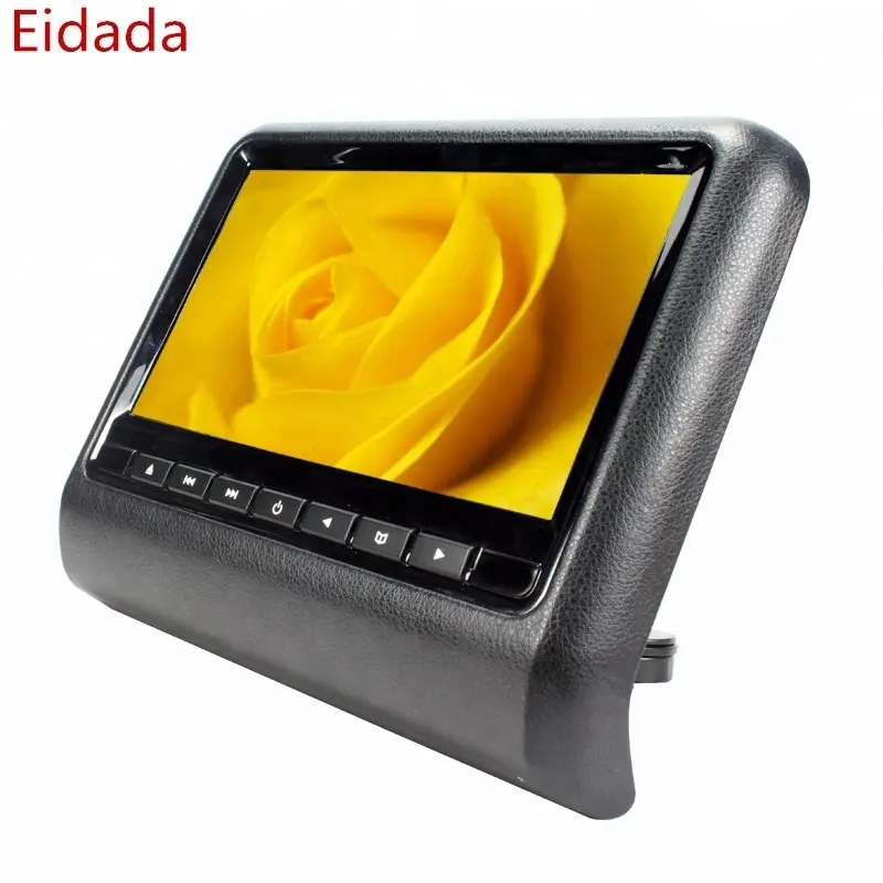 Çifti için 9 inç evrensel arka koltuk araba Lcd baş dayama monitörü araç Dvd oynatıcı oyuncu USB SD FM oyunu ile