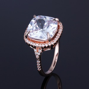 Likable delle donne in oro rosa gioielli diamante wedding bands anelli - Product Image 1