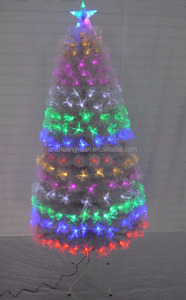 Albero ottico in fibra d'oro lucido di vendita calda, albero di natale in fibra di fiori di prugna blu - Product Image 5