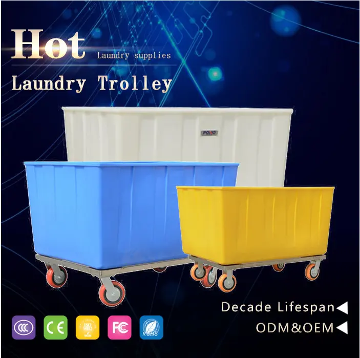 Pono-9003 medium-size carrinho de lavanderia de roupa de plástico, usado como roupa de cama recolha & distribuição de equipamentos