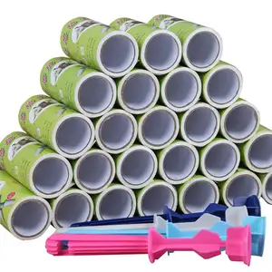 Custom Extra Sticky 480 Sheet Portable Lint Roller Reusable Paper Plastic Cleaner For Clothes Sofa Floor Dust Pet Hair Travel