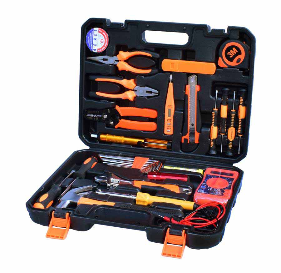Juego de herramientas de mano para electricista, Kit de herramientas para  el hogar, sierra, destornillador, martillo, cinta métrica, llave inglesa,  alicates, 35 Uds.|wrench pliers|electricians hand toolshousehold tool kit -  AliExpress