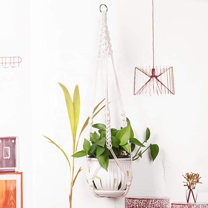 Macetas de macramé hechas a mano, material de tela duradero para decoración interior y exterior del Hogar para jardín y decoración del hogar - Product Image 3