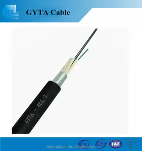 Compra directa china conducto GYTA cable de fibra óptica 4 núcleo trenzado