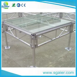 4 * 4ft 4 * 8ft transparent plexiglas pont stade fournisseur