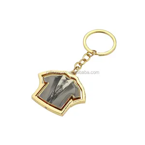 Different types of key rings epoxy personalised keyring suit t shirt keychain