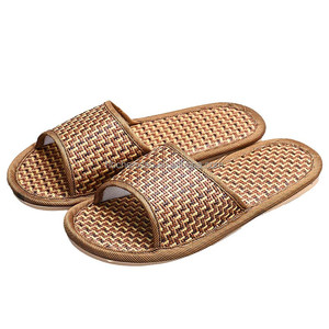 Nouvelles pantoufles d'été 2023 pour la maison, antidérapantes, en <span class=keywords><strong>bambou</strong></span>, pour femmes et hommes, pantoufles en <span class=keywords><strong>bambou</strong></span> pour la maison - Product Image 1