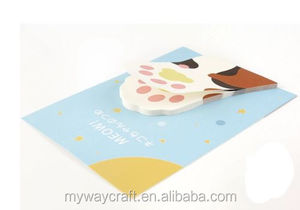 Coño Tabby cats paw post it memo sticky note pads - Product Image 2
