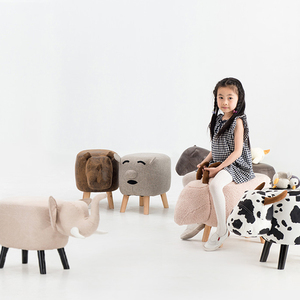 Nouvelle Arrivée Enfants Changement Chaussures Tabouret Conception Bois Moutons <span class=keywords><strong>Pouf</strong></span> - Product Image 4