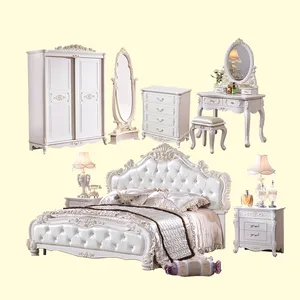 Toptan ucuz yatak odası mobilya setleri yakın-Çok ucuz fiyat antika beyaz yatak odası mobilya Set