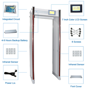 Portão de segurança para aviação e segurança do aeroporto, 6-18 zona de caminhada ajustável através do <span class=keywords><strong>detector</strong></span> de metais para a segurança do aeroporto - Product Image 4