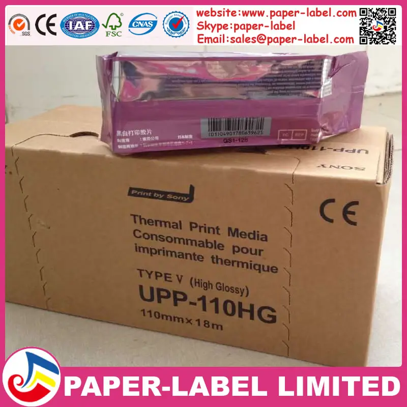 Haute lumière de papier d'impression thermique à usage hospitalier Sony UPP-110S/UPP-110HG