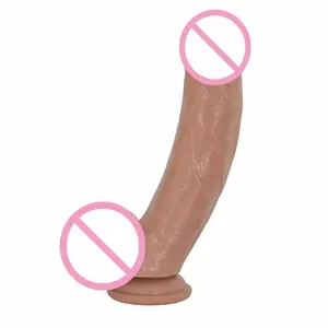 Consolador Artificial para hombre, pene vibrador, Juguetes sexuales para mujer, 21CM